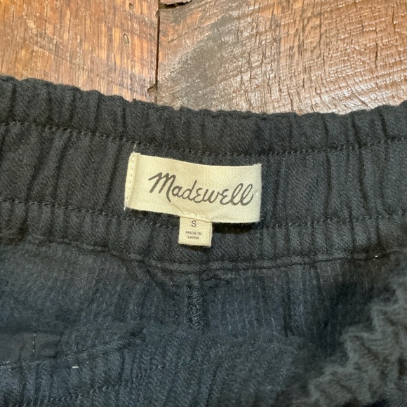 Madewell Waffleback Pull-On High-Rise Tapered Black Pants Women’s Size Small - Picture 8 of 12
